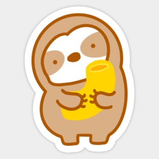 Cute Macaroni and Cheese Sloth Sticker